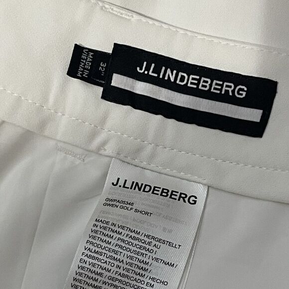 J. LINDEBERG Gwen Golf Shorts Size 32 White NEW Active Performance Casual Sporty - Picture 9 of 12